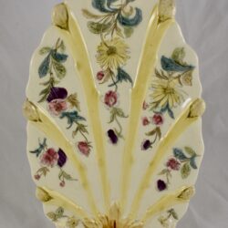 Faïence Hand Painted floral Asparagus Plate